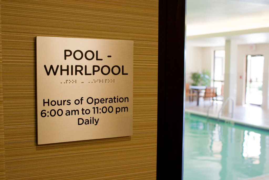pool sign