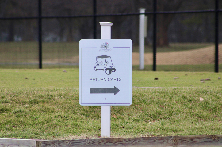Golf Cart Sign