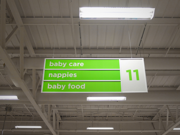 Supermarket sign